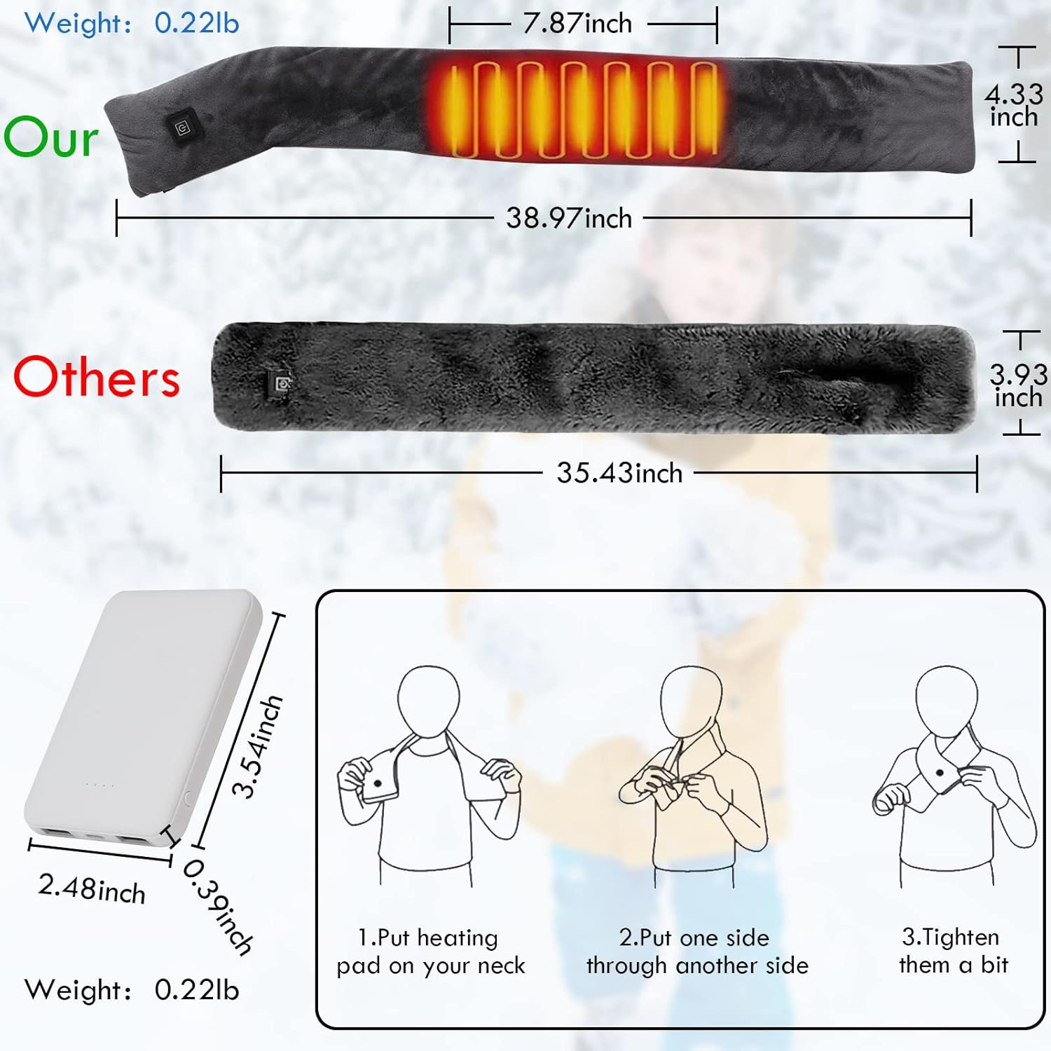 Eccentrix™️Adjustable Electric Heating Scarf (Water-Proof)