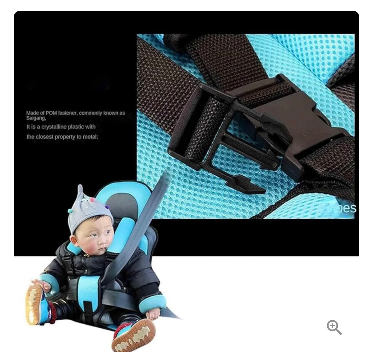 Eccentrix™️ Car Backseat Safety Chair With Adjustable Belts