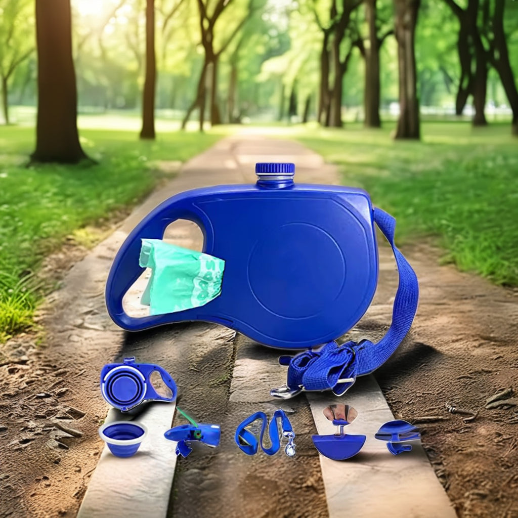 Eccentrix™️Multifunctional Dog Leash, Built-in Water Bottle 4 in 1 Function